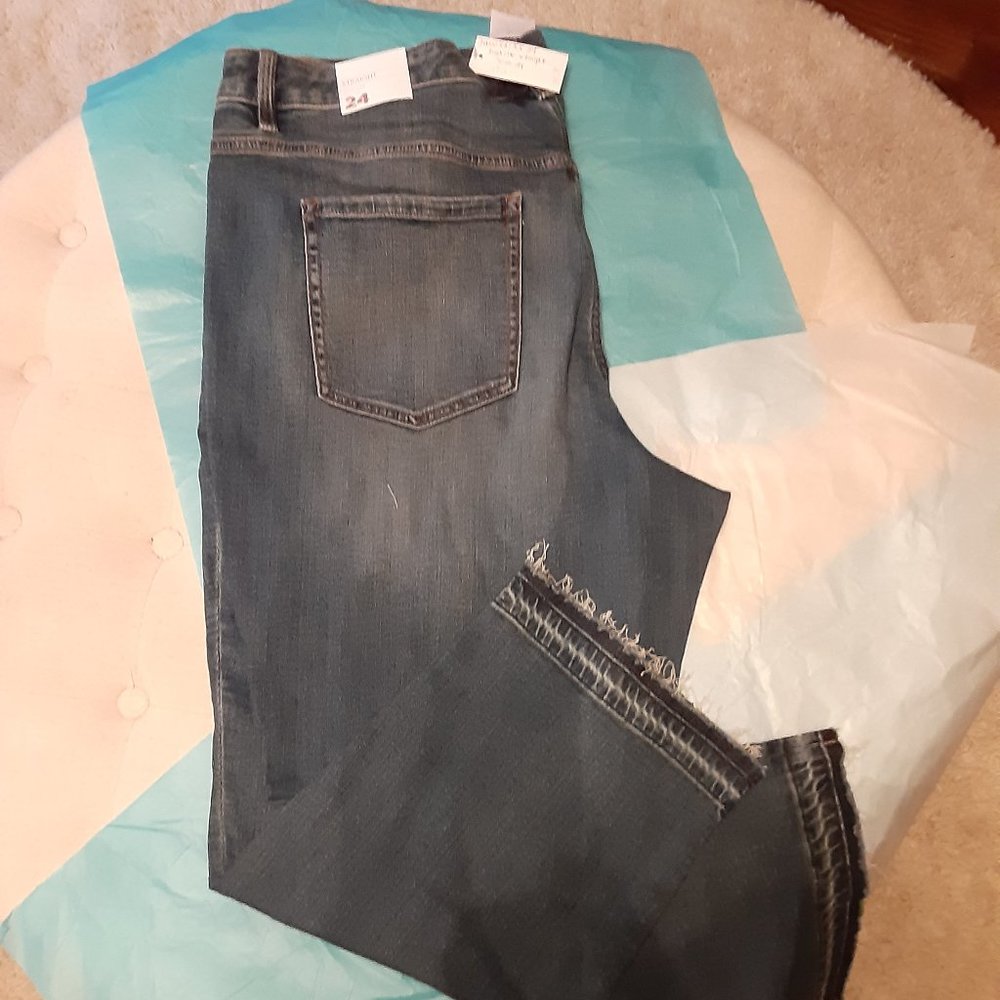 NWT Lane Bryant Jeans size 24 High rise fringe (F)